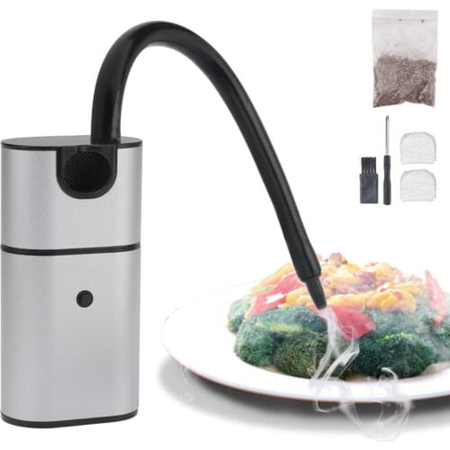 Smoker Molecular Cuisine Bar Cocktail Sirloin Steak Handheld Smoke Gun Smoked Wood Chip