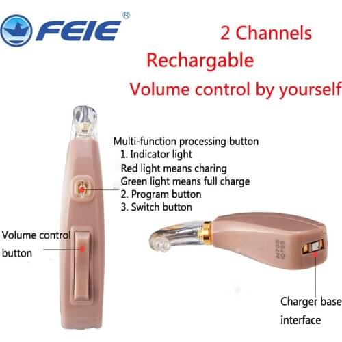 MY-202 Hearing Aid Rechargeable Mini BTE Invisible USB Ear Aid Sound Amplifier For The Elderly Hearing Loss Device
