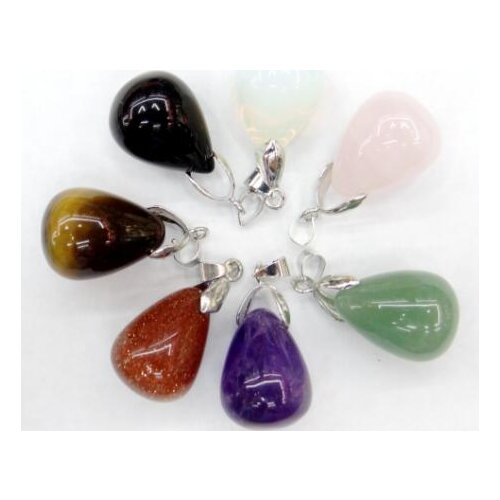 Natural Stone Quartz crystal tiger eye Turquoises aventurine Opal Pendant for diy Jewelry making necklace Accessories