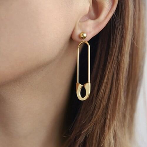 Charm Earrings For Women Fashion Cool Design Big Long Gold Stud Earring Pierced Super Elegant Charms Hip Hop Ear Jewelry