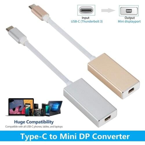Usb- C To Mini Displayport Adapter Support 4k For Led Cinema Display Mini Dp Monitor Adapter Cable Qjy99