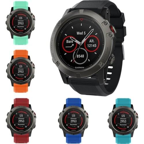 26mm Watch Band Silicone Quick Release Wrist Strap For Garmin Fenix 5X / 5X Plus / 3 / 6X / 6X Pro Solar Smart Bracelet Correa