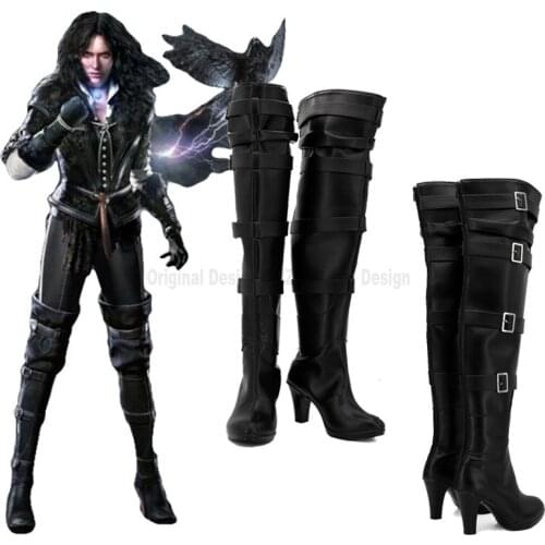 Hot Game Yennefer Cosplay Boots Shoes Carnival Halloween Cosplay Custom Made for Adult Men Women Shoes Role Play Propping