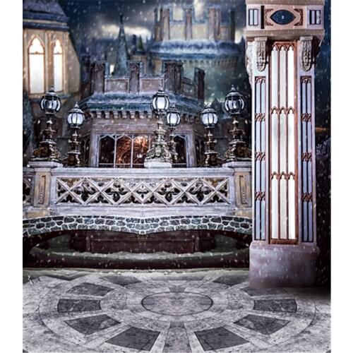 Fairy Tale Castle Snowflakes Photographic Camera Backdrop 5x7 Wedding Photos Background Professional For Photo Studio Backdrops