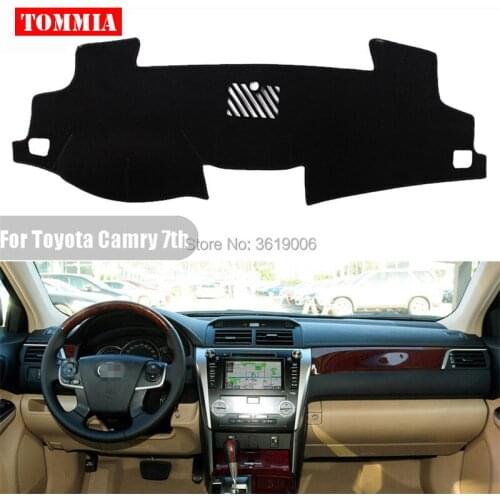 TOMMIA Interior Dashboard Cover Light Avoid Pad Photophobism Mat Sticker For Toyota Camry 7th 2012-2016