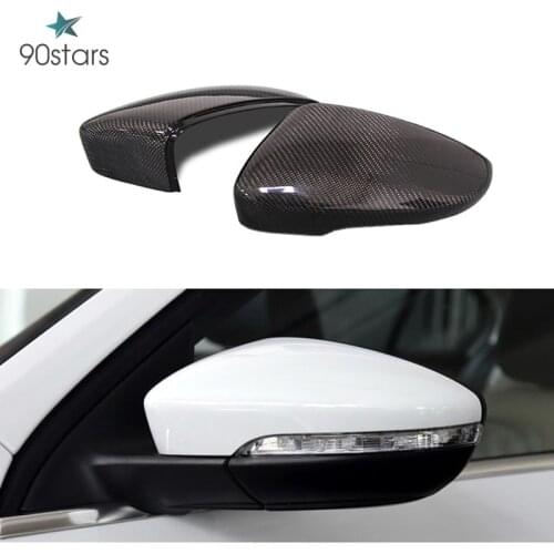 Carbon Fiber Rear View Mirror Cover Caps For Volkswagen CC Passat For VW Scirocco Beetles 2009+ Replace style without lane assit