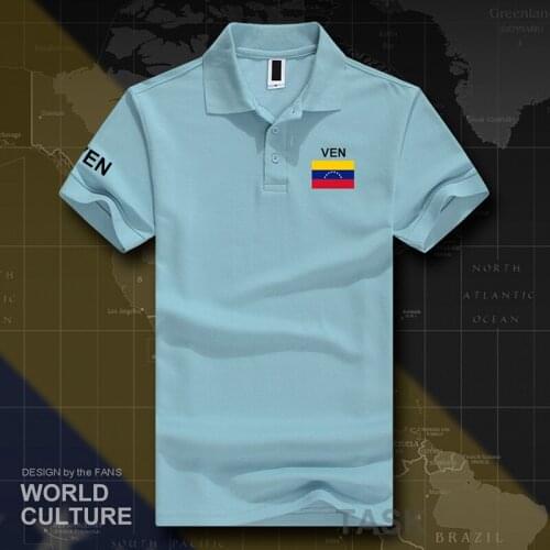 Venezuela Venezuelan polo shirts men short sleeve white brands printed for country 2017 cotton nation team flag new VEN VE