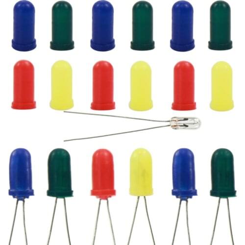 XPT01M 100pcs Rubber Caps / Covers for 3mm Grain of Wheat Bulbs LEDs NEW 4 Different Colors