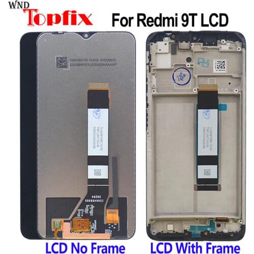 100% Tested 6.63" LCD For Xiaomi Redmi Note 9 4G LCD Display Touch Screen Digiziter Assembly For Redmi Note 9 4G LCD