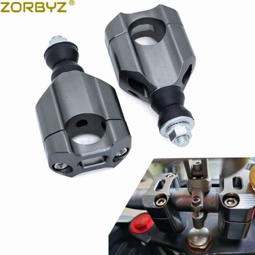 ZORBYZ Titanium Motorcycle 28mm 1 1/8" Aluminum Handle Bar HandleBar Adaptor Mount Riser Clamp