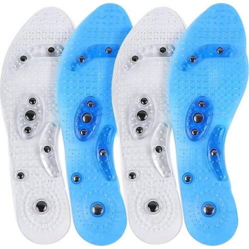 New 1 Pair Men Shoe Gel Insoles Feet Magnetic Therapy Health Care Comfort Pads Foot Care Relaxation Gifts 20