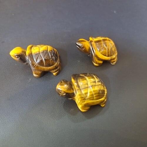 1pcs tortoise Figurines Craft Carved Natural Gemstone tiger eye Mini Animals Statue for Home Decor minerals healing crystals