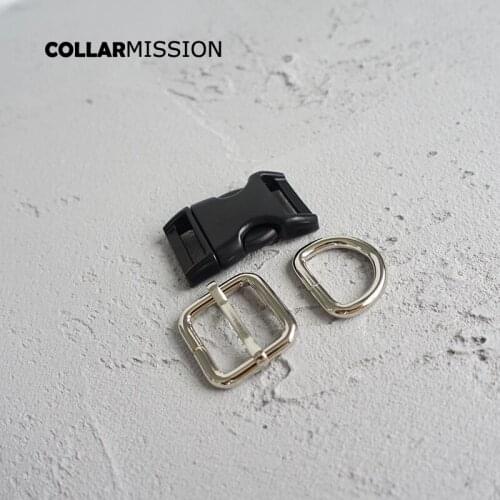 10sets/lot (Release buckle+metal adjust buckle+D ring/set)20mm handmade dog cat necklace collars DIY accessory durable buckle