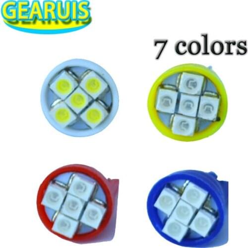 1000pcs T10 5 smd 1210 3528 LED W5W 194 168 Car Auto Reading Lights Luggage Compartment Light Car Door Light Bulbs yellow 12V