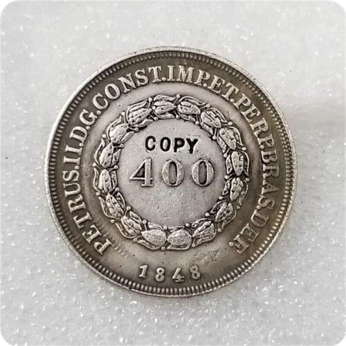 1848 Brazil 400 Reis COPY COIN