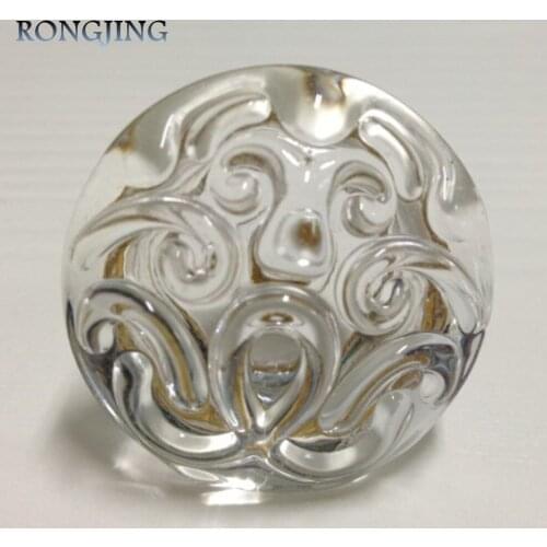 2x Clear Acrylic Kitchen Cabinet Drawer Knobs China Style Cupboard Dresser Handle Vintage Closet Handle Woden Shoes Box Pulls