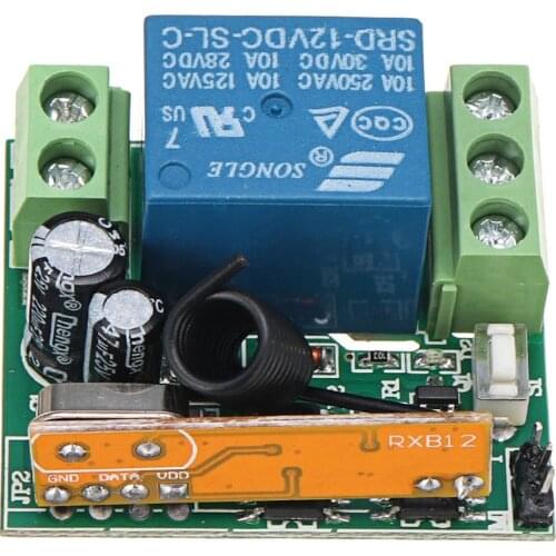 Universal Wireless RF Relay Remote Control Switch Transmitter DC 12V Electrical Receiver Module Board 433Mhz 1CH