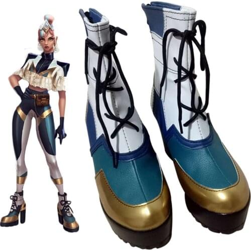 Qiyana True Damage Shoes Cosplay LOL Qiyana Cosplay Boots High Heel Shoes Custom Made