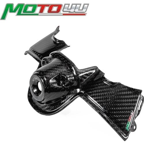 Real Carbon Fiber Key Cover Hole Guard Ignition Case Dash Panel Protector For Ducati Panigale V4 / V4S 2018 2019