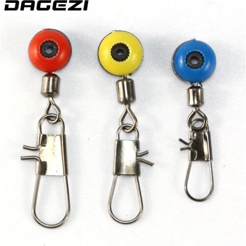 DAGEZI 50pcs/lot 3 colors Fishing Connector Fishing Swivel Solid Ring Interlock Snap for carp fishing tackle box