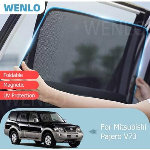For Mitsubishi Pajero V73 2007-2012 Front Windshield Car Sunshade Side Window Blind Sun Shade Magnet Blocker Visor Mesh Curtain