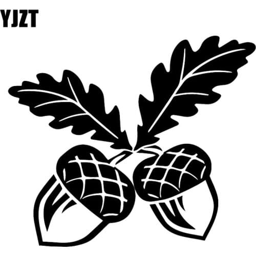 YJZT 14.3X16.8CM Oak Tree Acorn Nature Leaves Window Decals Car Sticker Accessories C25-1323