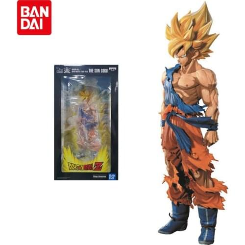 Bandai Dragon Ball Anime Figure SMSP Son Goku Comic Color Battle Damage Genuine Model Collection Decoration Children Toy