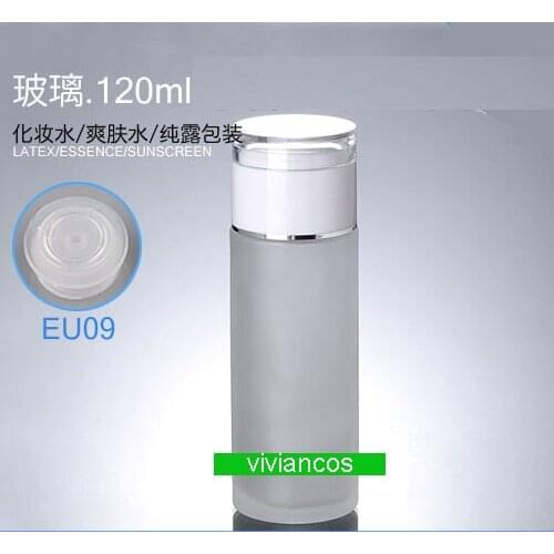 300 X 100ML 120ml Frosted Clear Glass Essential Oil Bottle, 100cc Glass Vials, Skin care water cream liquid glass bottles