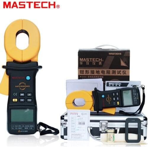 MASTECH MS2301S/MS2301 Clamp Meter Earth Ground Resistance Tester/Resistance Detector/Megger/Meg Ohm Meter 0.001ohm resolution