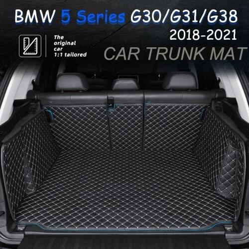 The Trunk Cargo Leather Liner Car Trunk Mat Cargo Compartment Floor Carpet Mud Kick For BMW 5 Series 2018-2021 G30 G31 G38