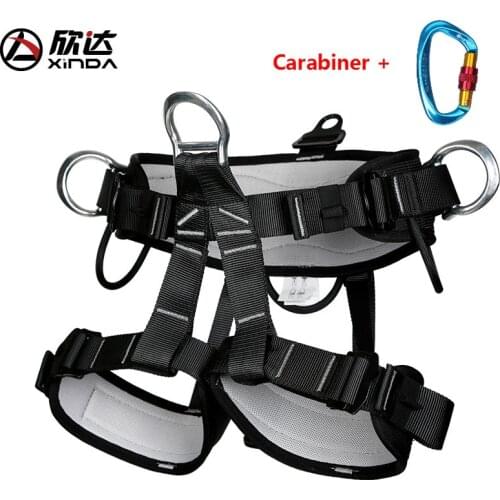 XINDA Professional Mountaineering Half-legged Leggings Safety Belt Outdoor Rescue Rock Climbing Rescue Aerial Work Climbing Tree