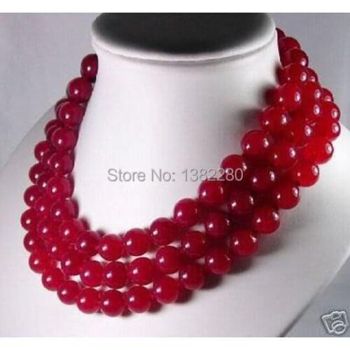 Best selling!12mm Red chalcedony round bead necklace 50 inch DIY stone women jewelry making design
