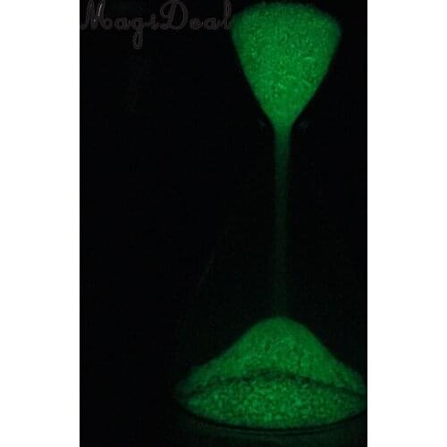 MagiDeal 1 Minutes Crystal Glass Hourglass Sand Timer Clock Home Desk Decor Kids Toy Xmas Gift Glow at Night