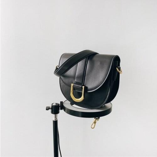 OUSSON New Design Small Square Leather Underarm Bag Exquisite Female Retro One-Shoulder Bag Fashion Saddle Bag For Woman