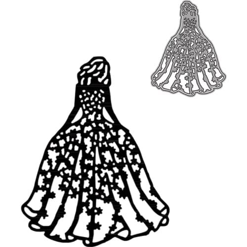 Girl In Beautiful Dress Metal Cutting Dies New 2021 Embossing Scrapbooking Stencil Craft Diy Scrapbooking Photo Album