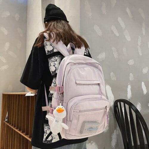 Women Cute Backpack Nylon Female Harajuku School Laptop Bag College Lady Kawaii Casual Backpacks Fashion Book Girl Bags Student