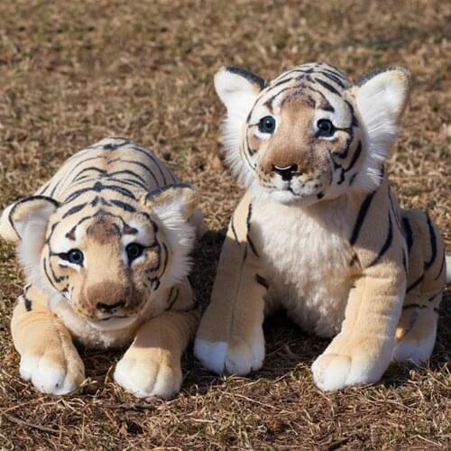 Fancytrader Soft Stuffed Animals Tiger Plush Toys Pillow Simulated Animal Baby Tiger Leopard Doll Brinquedo Toys For Children