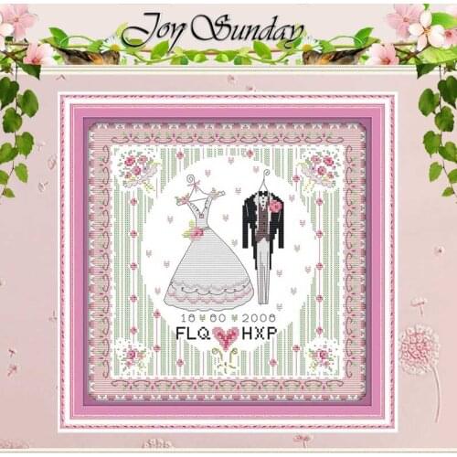 Wedding Dress Patterns Counted Cross Stitch 11CT 14CT Cross Stitch Set Wholesale Cartoon Cross-stitch Kit Embroidery Needlework
