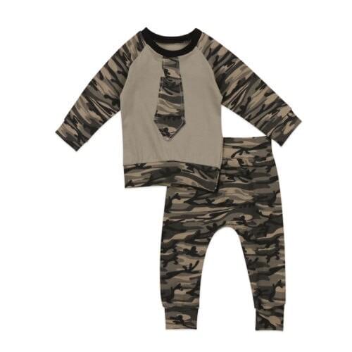Baby Boy Clothes Camo Newborn Baby Boys Clothes Long Sleeve Top +Pants Leggings Outfits Set