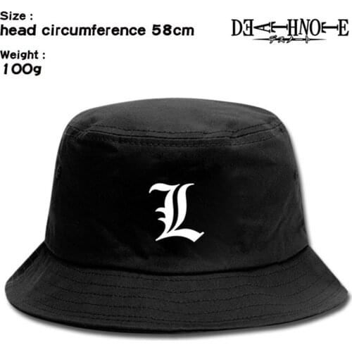 Death Note Casual Bucket Hat Fisherman Hats Canvas Outdoor Cap Boonie Hat Summer Travel Hat Sun Caps Beach Hat For Women Men