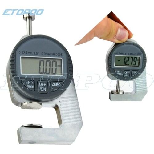 Portable mini Precise Digital Thickness Gauge Meter Tester Micrometer thickness measurement tool 0 to 12.7mm