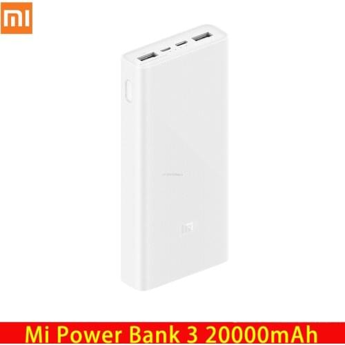 Xiaomi Power Bank 3 20000mah 18w 2-way Carregamento Fast Usb C Portable Powerbank 20000 Bateria Externa Powerbank For Smart Home