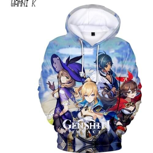 Casual sweater Genshin Impact Hoodies 3D Trendy Anime Game Genshin Impact Sweatshirt Men Women Oversized Hoodie kids Hoody