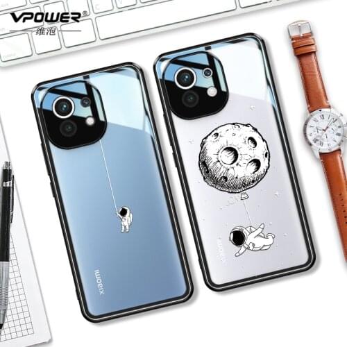 Tempered glass Case For Xiaomi mi11 mi 11 11 protection transparant clear crystal phone cases for xiaomi 11 glass shell cover