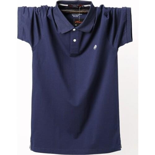 2021 High Quality Men Polo Shirts Cotton Short Sleeve Summer Business Big Tall Man Oversized Shirt Male Large Size Summer 5XL