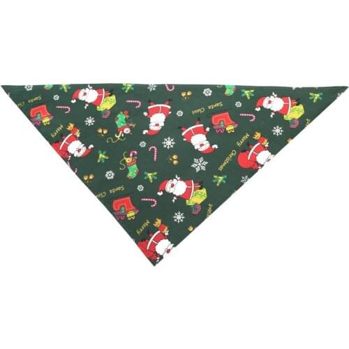 Pet Saliva Towel Cotton Pet Triangle Scarf Dog Scarf Cat Scarf Pet Supplies Christmas Pet Saliva Towel 100% Cotton