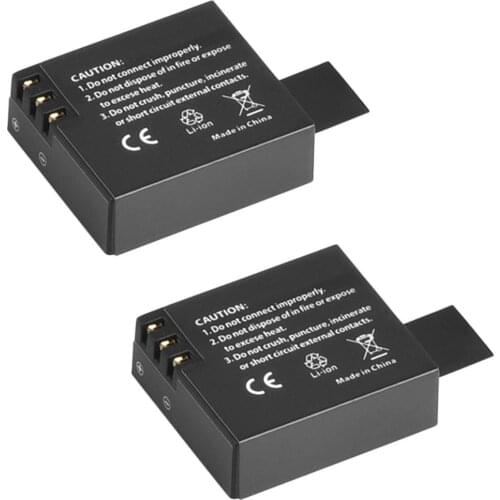 2Pc 3.7V SJCAM SJ4000 Replacement Camera Battery for sjcam sj 4000 SJ5000 sj5000x SJ6000 sj7000 sj8000 sj9000 wifi SJ M10 Camera