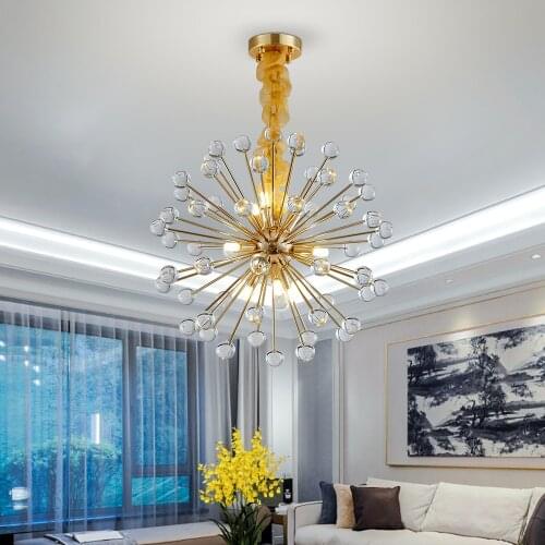 Modern Round Colour Crystal Chandelier Lighting in the living room bedroom Restaurant Cafe Hanging Lamp