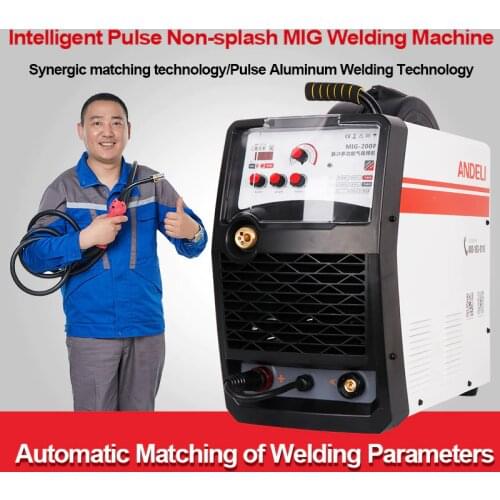 Smart Single Phase Portable Synergy Mig welder Lasser Pulse -200p Aluminium Mig Lassen welding Machine Double System maquina