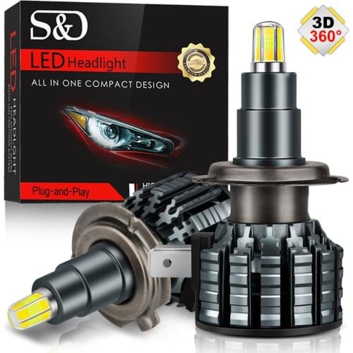 2pcs CSP H7 led H11 H1 9005 HB3 9006 HB4 Led Bulb Car Headlight 12000LM 60W Car Auto Headlamp Led Lights Car Styling 12V 6500K